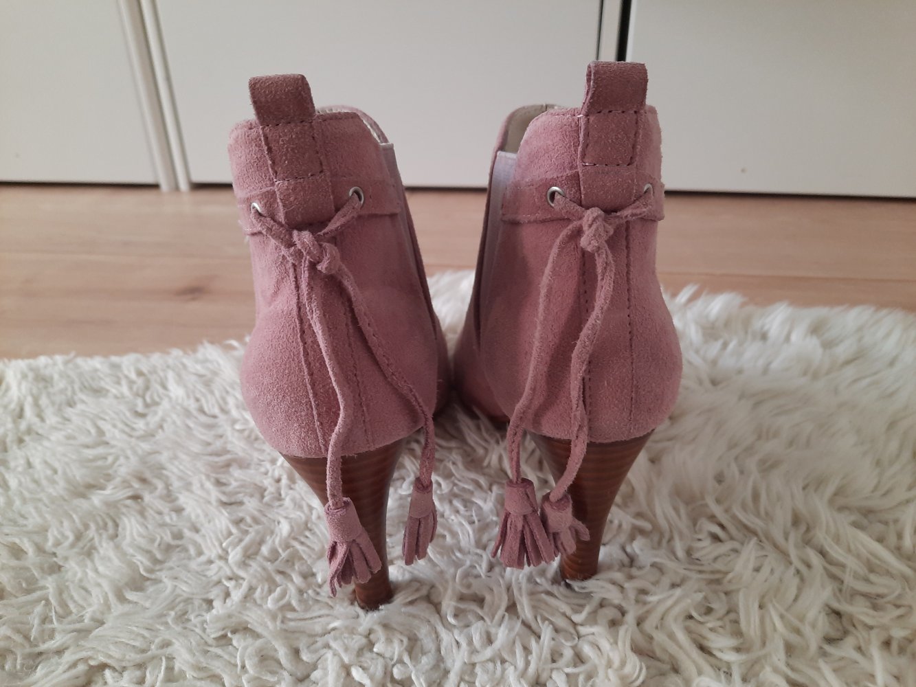 Wie neu GANT Absatz Stiefeletten Chelsea Boots Wildleder Damen Stiefel weich Boots rosé flieder Gr 38 