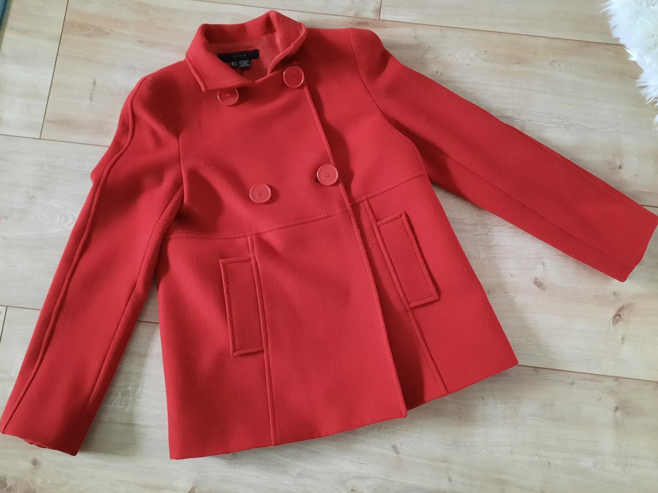 Zara Damen Kurzmantel Herbst/Winter Jacke ausfallender weiter Schnitt Gr S 36 