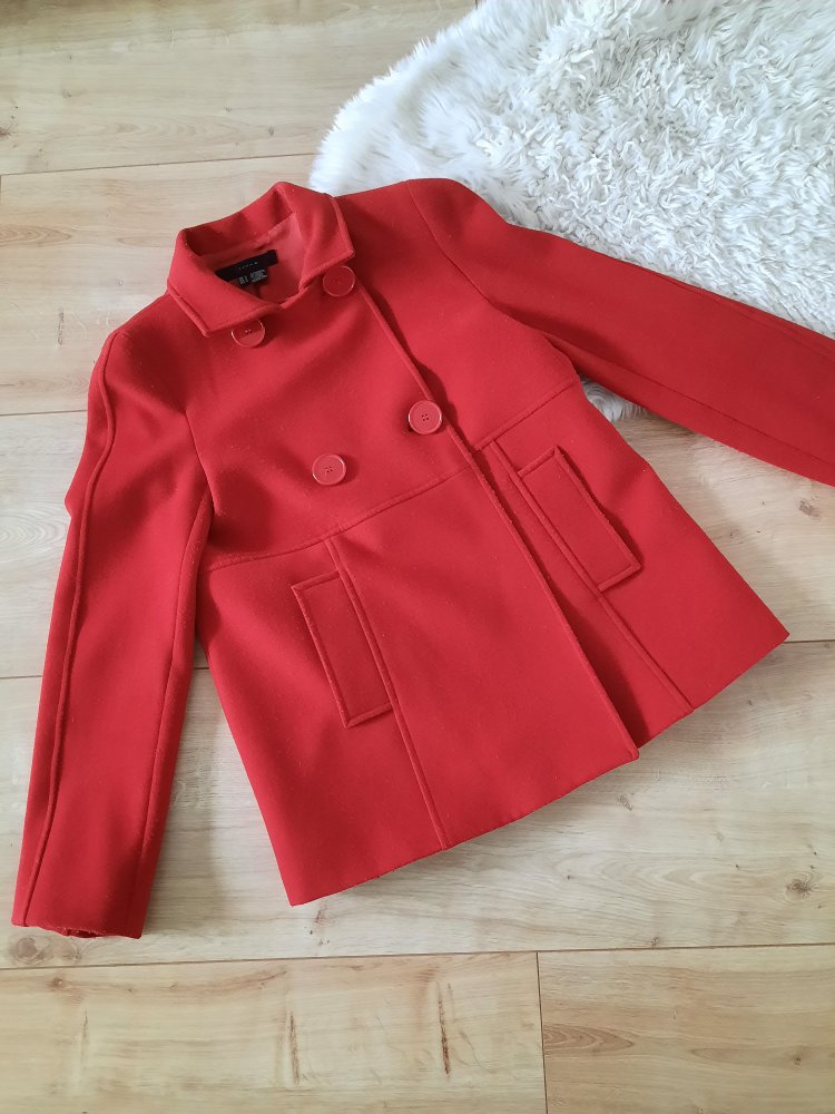 Zara Damen Kurzmantel Herbst/Winter Jacke ausfallender weiter Schnitt Gr S 36 