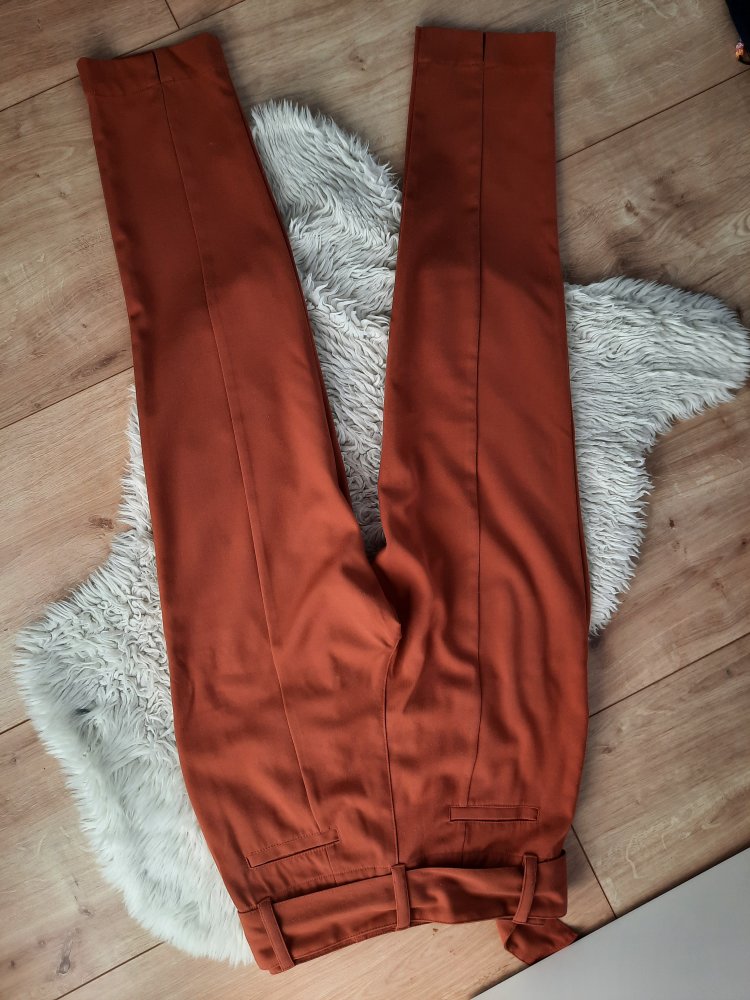 Mint&berry Stoffhose Paperbag Jogger high waist Büro Business braun 34