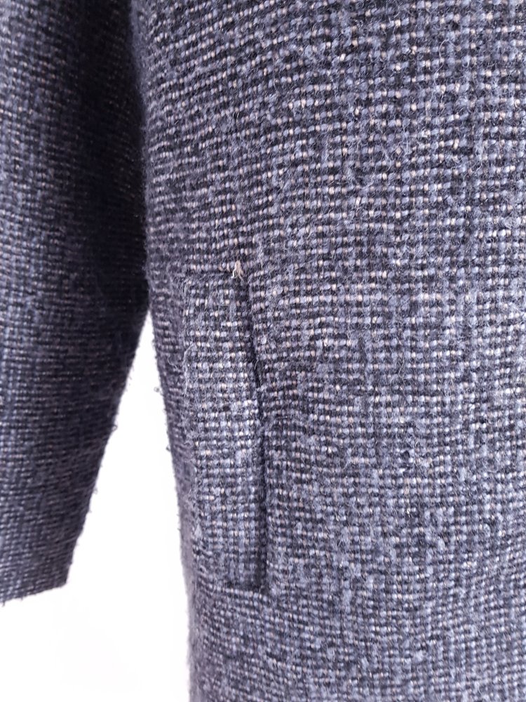 Asymmetrischer Mantel von Vero Moda S blau großer Kragen