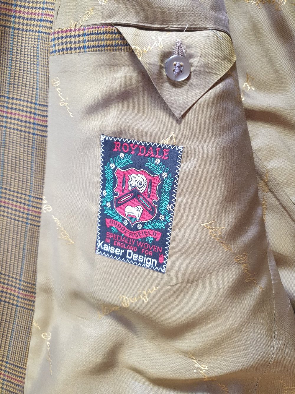 Sakko Blazer Kaiser Design by Roydale Huddensfield Glencheck Gr 102, ungetragen