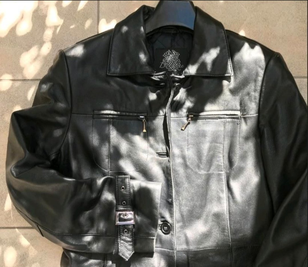 Kurzer Ledermantel Echtleder