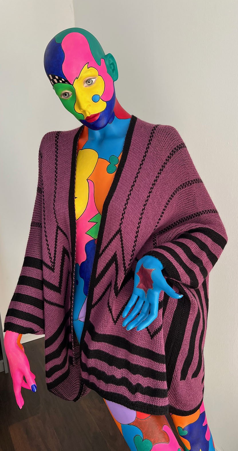 Poncho mit ganz tollem Muster