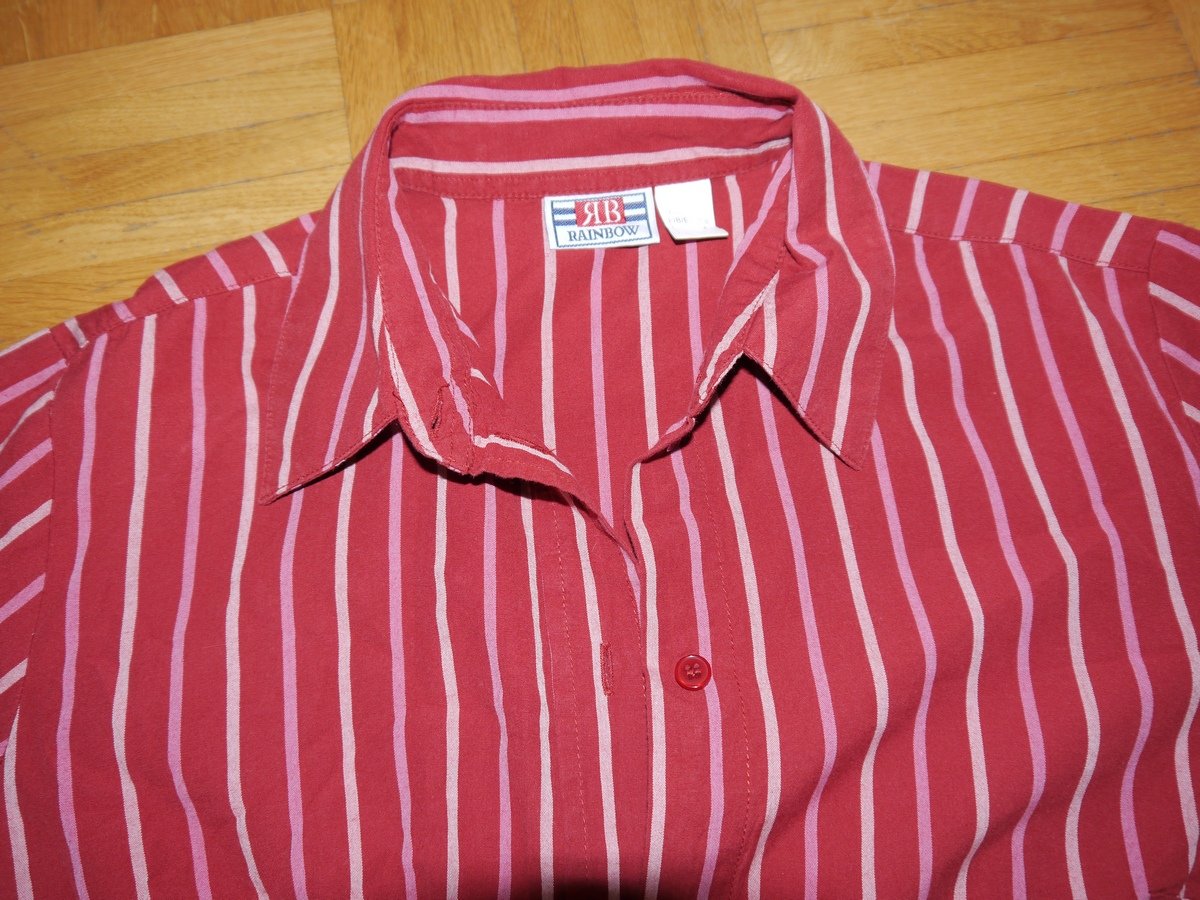Bluse gestreift Gr. 36 rot 