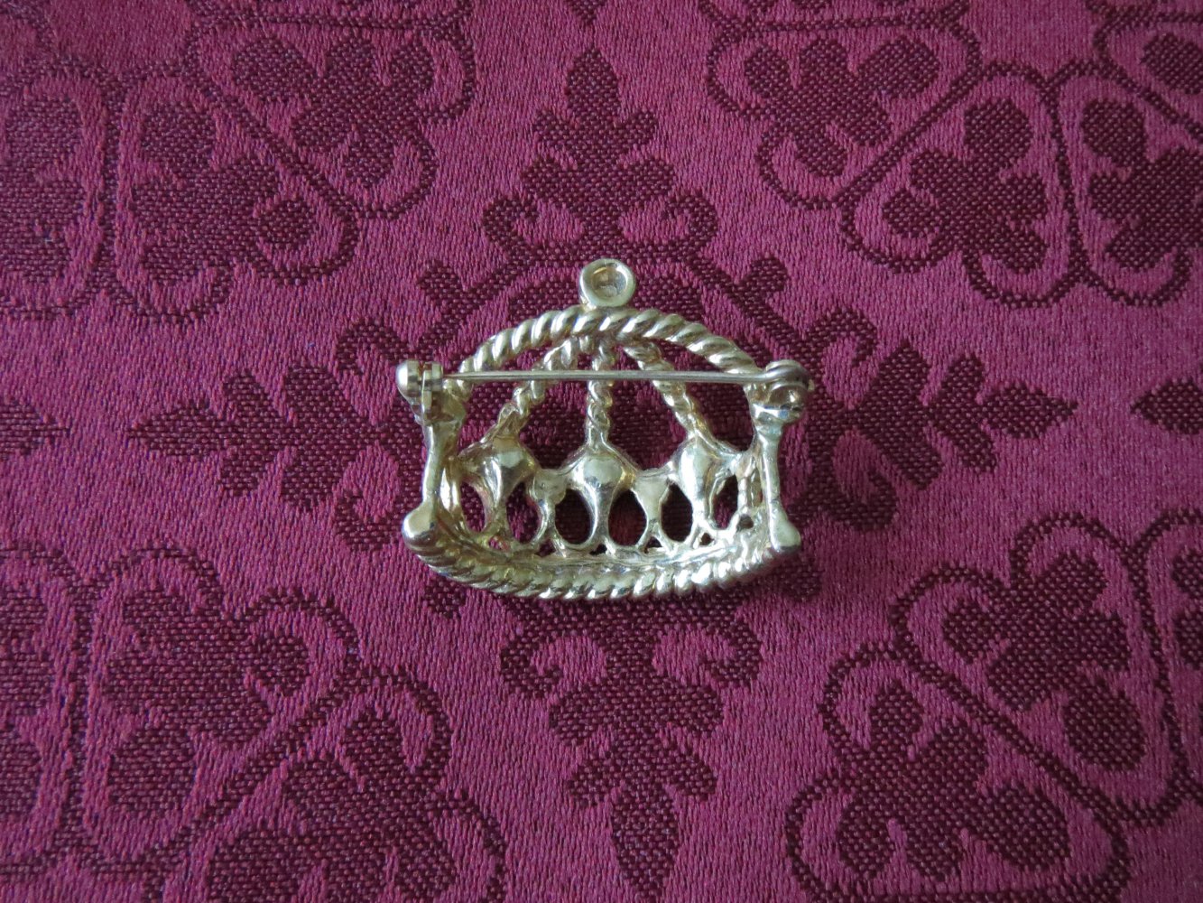Brosche, Vintage, Krone, Modeschmuck