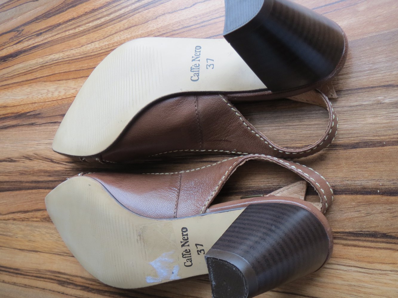 Klassische Slingpumps, Gr.37, braun