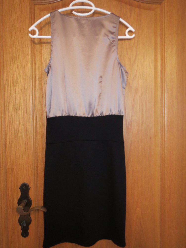 Kleid, Gr.XS, schwarz-beige
