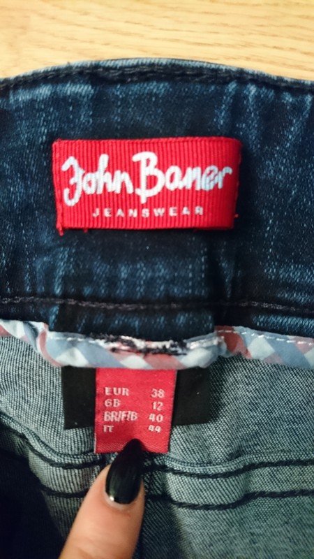 Röhren Jeans | Gr. S 36 | dunkelblau | John Baner