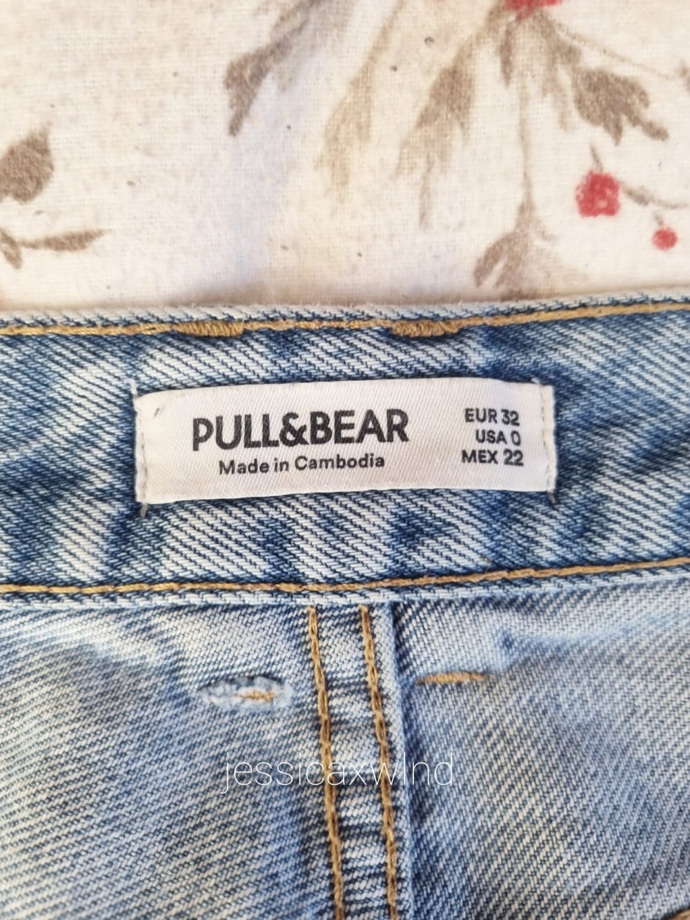 Pull&Bear Mom Relaxed Fit - mottled light blue