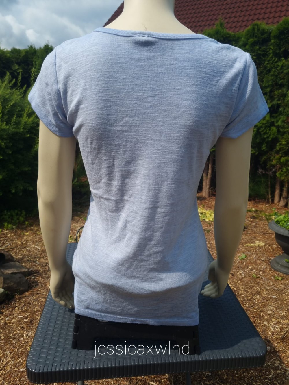 Basic Schlicht T-Shirt Knöpfe