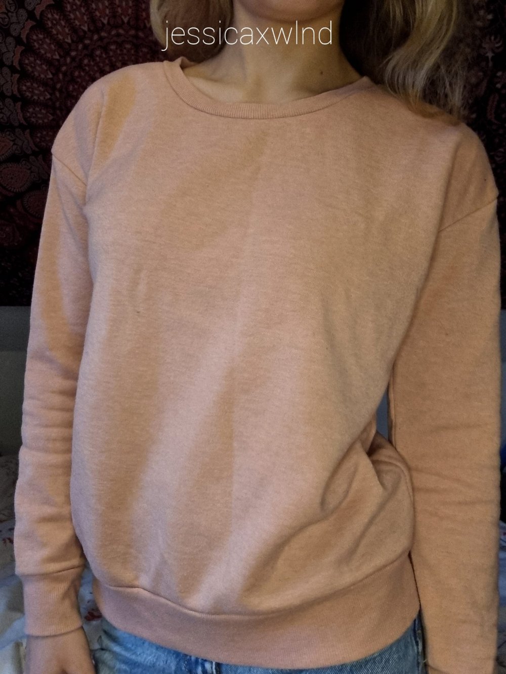 Apricot Aprikosenfarbend Leichter Pullover / Sweatshirt