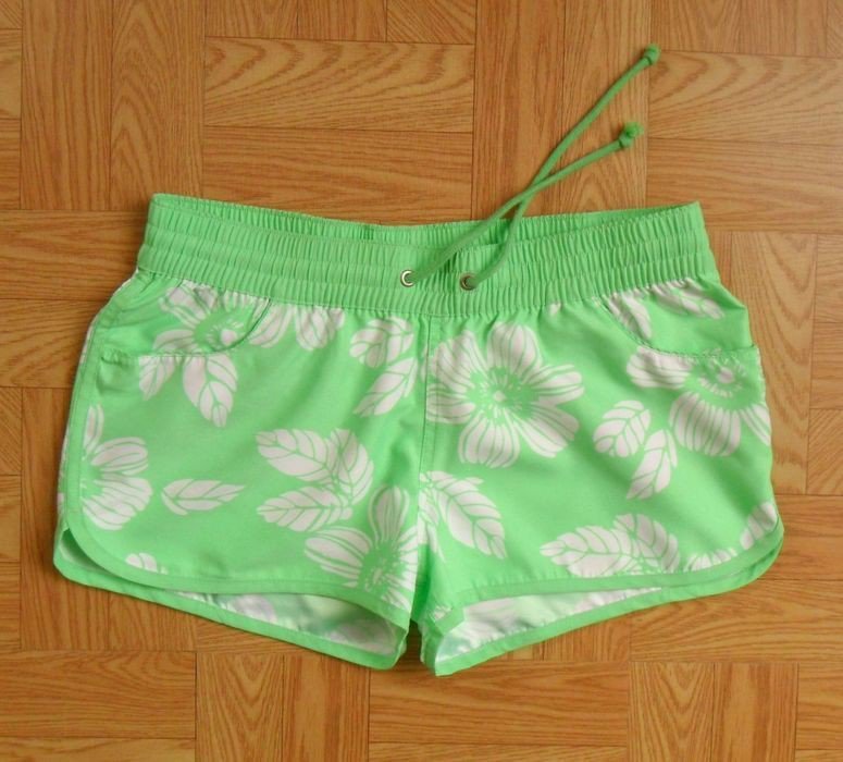 Süße rare Fishbone New Yorker Surfer Hotpants 38 Badehose Flower Neon Beach 29,5 cm