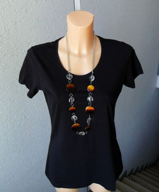 Ungetragenes T-Shirt Janina 38 schwarz Baumwolle leicht und zart 