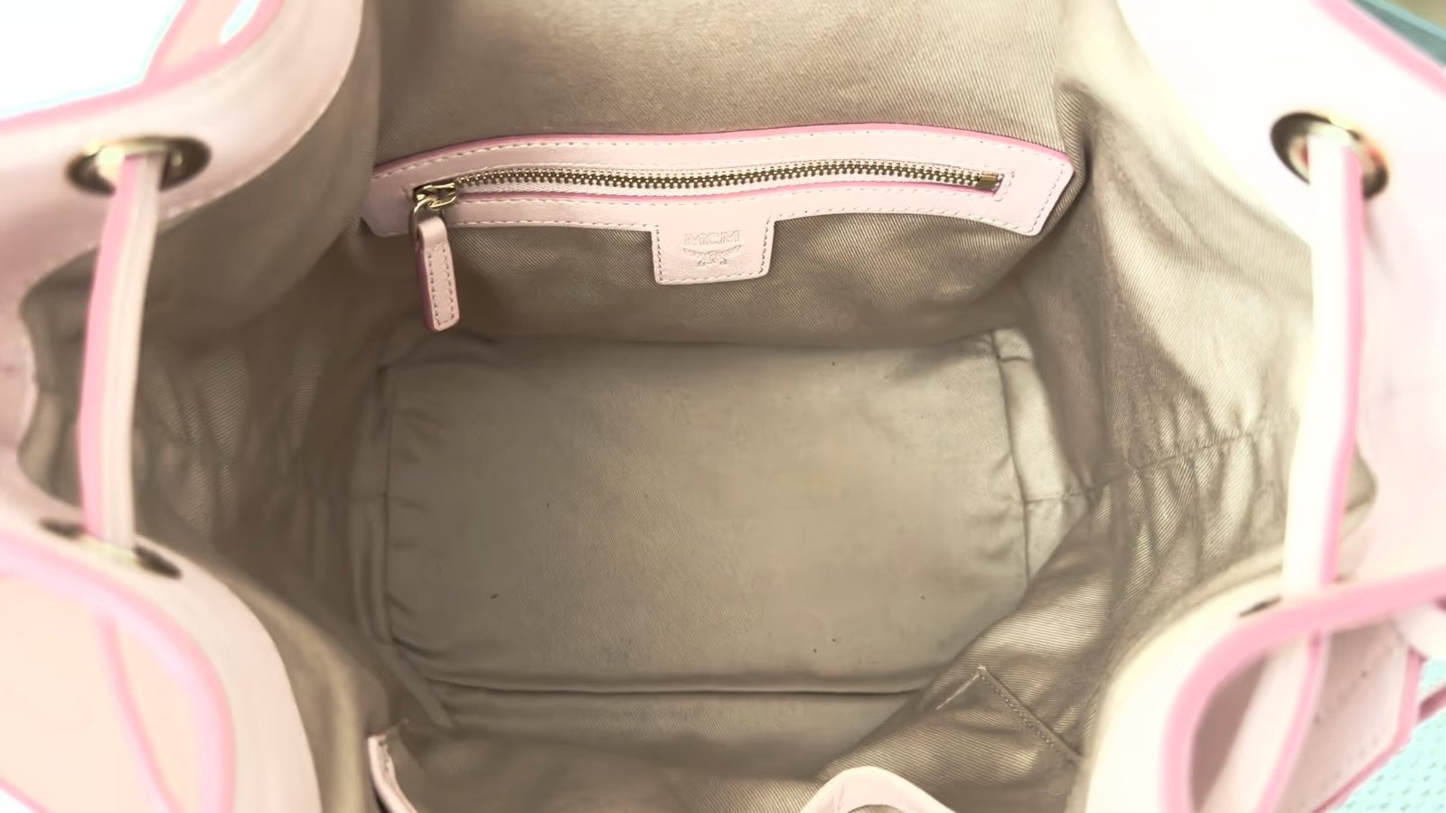 MCM Beuteltasche, Puder Pink, Rosa