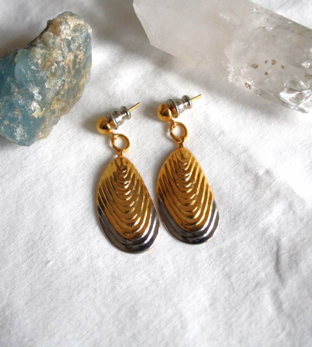 Wunderschöne, leichte Vintage Wellenohrringe