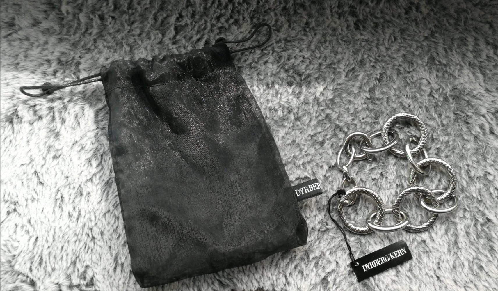 Dyrberg/Kern Tanganvika Shiny Silver Kettenarmband! Neu! Mit Zertifikat! Designerschmuck