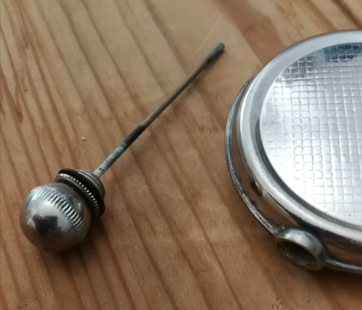 Antiker Taschen-Parfumflakon Silber mit Schraubverschluss 