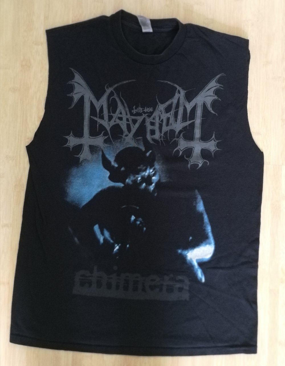 The True Mayhem Merchandise Bandshirt Chimera Customstyle zum Top Black Metal Klassiker Unisex M