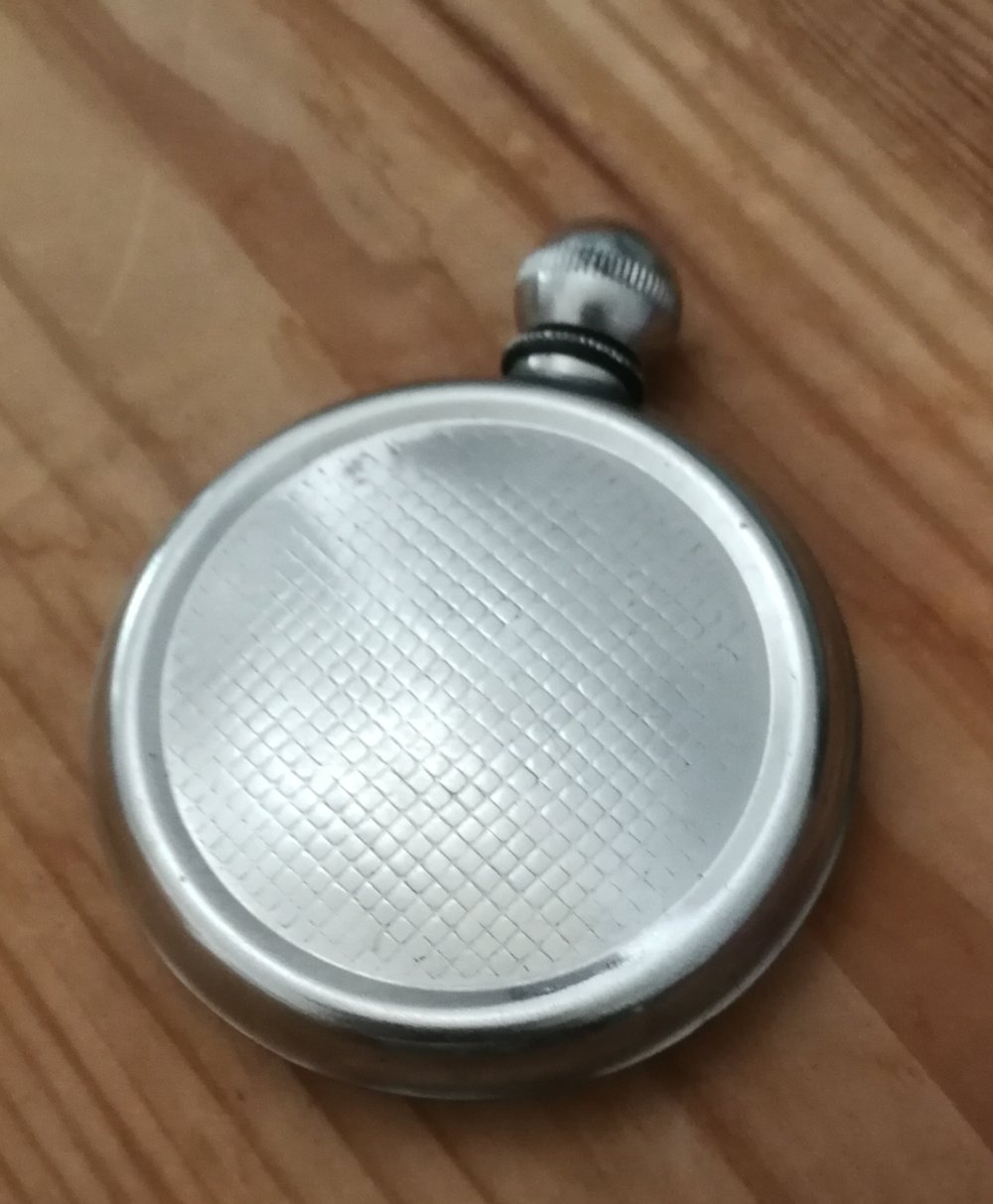 Antiker Taschen-Parfumflakon Silber mit Schraubverschluss 