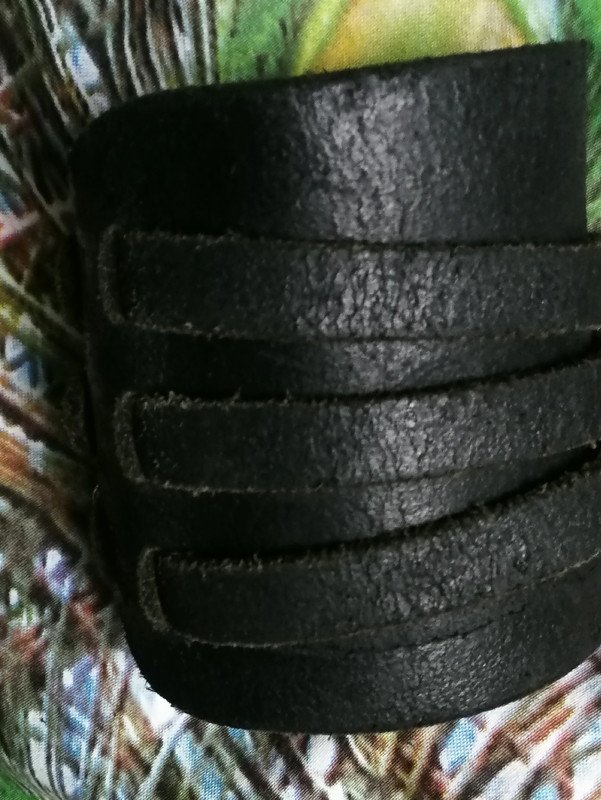 Breites Lederarmband mit Schnallenstyle Black Metal Mode Sweatband Stagewear Unisex