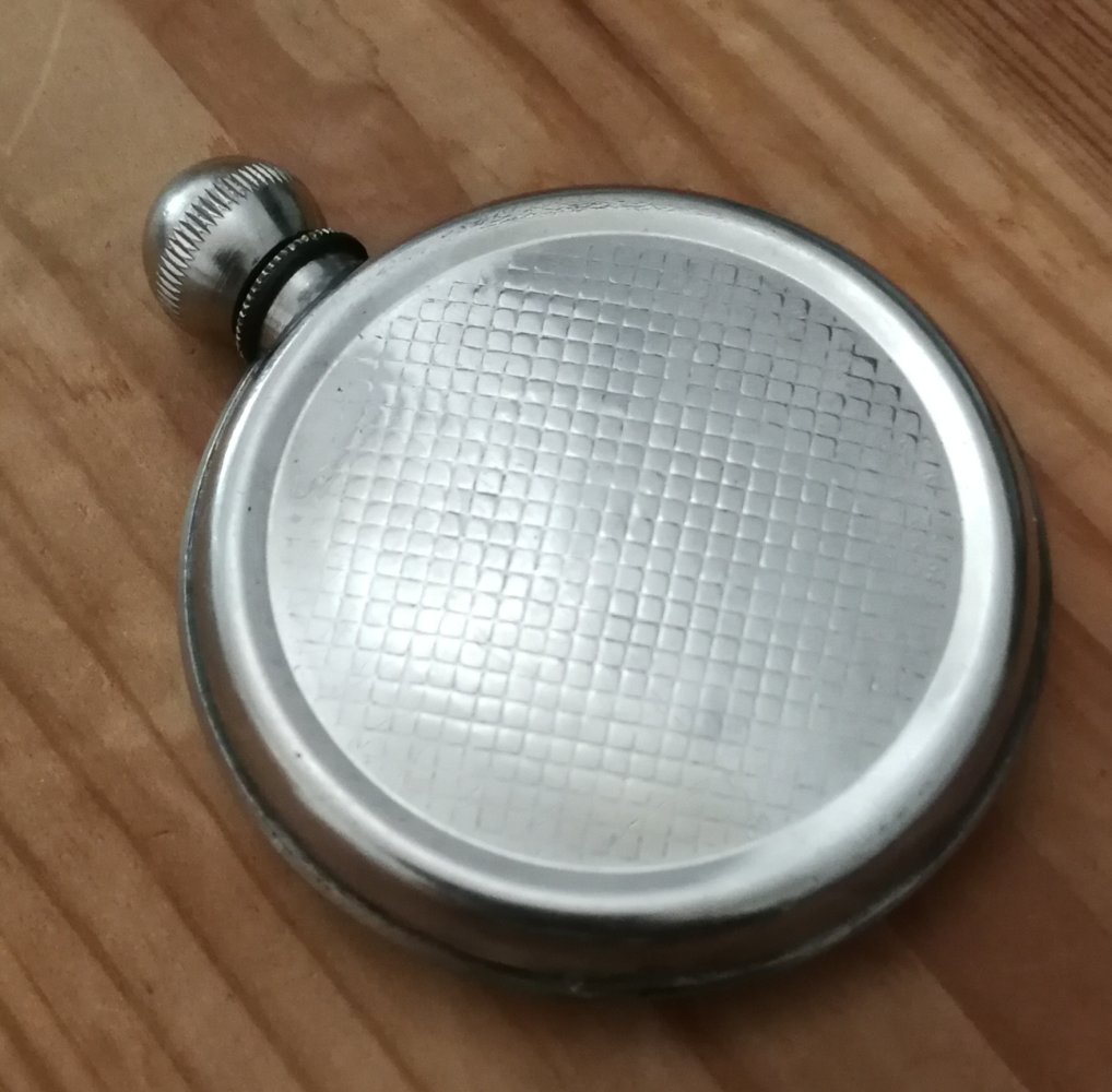 Antiker Taschen-Parfumflakon Silber mit Schraubverschluss 