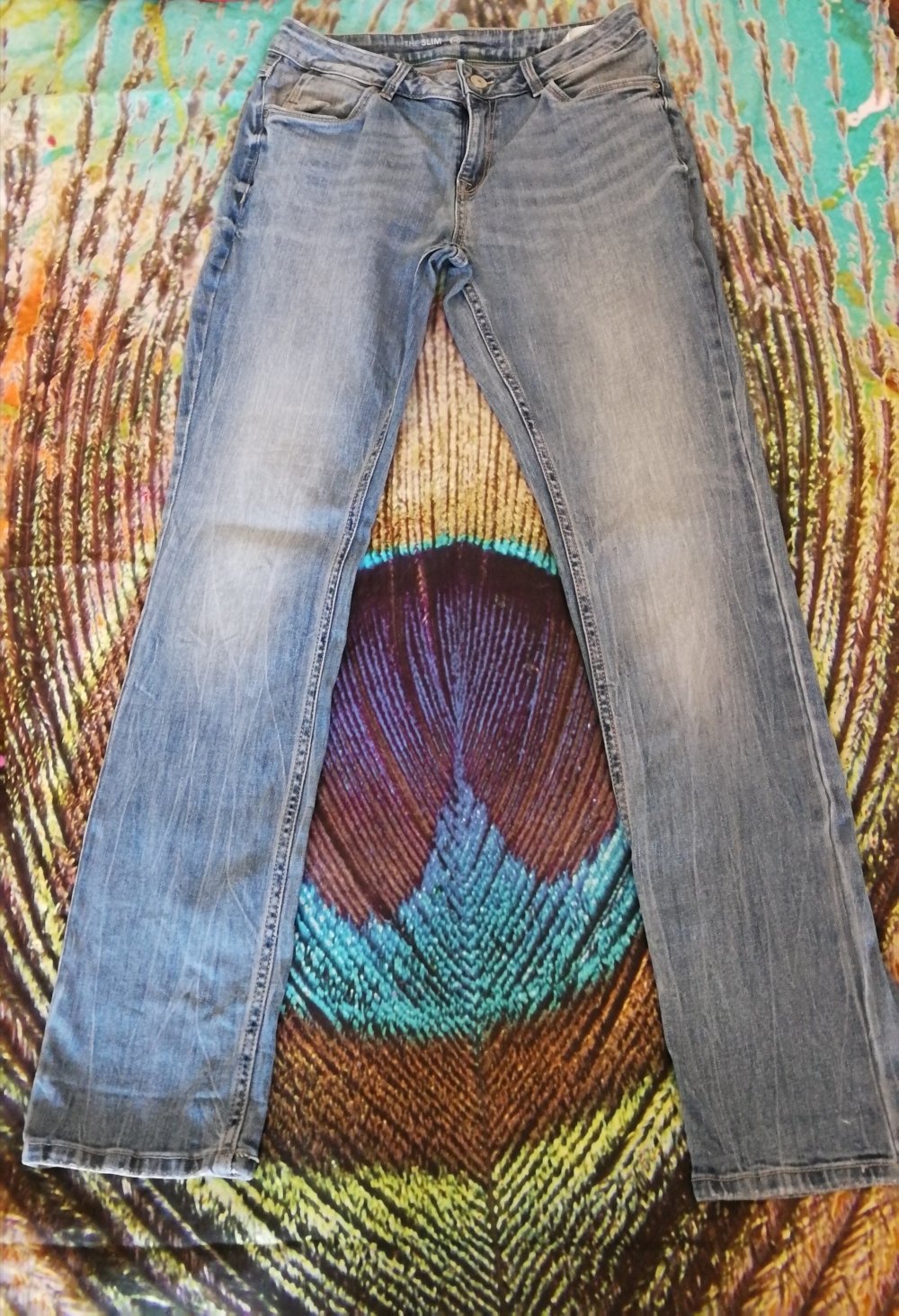 Jeans Jeanshose C&A The Slim Röhre Short Gr. 36 Klassiker! Helle Jeans