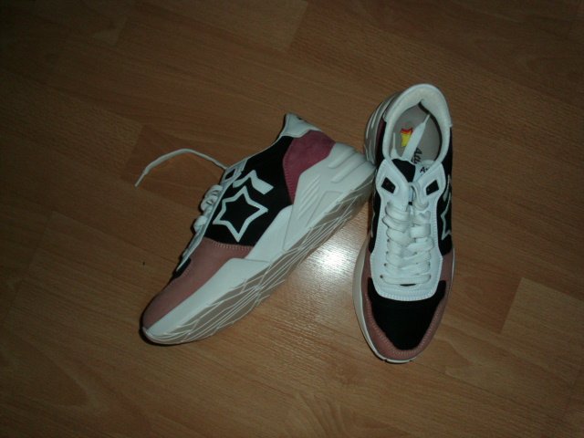 Sneakers von Atlantic Stars, rosa-schwarz, Gr. 38 NEU