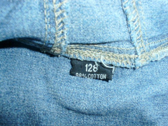 Jeansmantel, blau mit Waschungen, Gr. 128