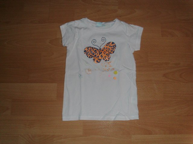 T-Shirt von Bob der Bär, hellrosa mit Schmetterling, Gr. 110