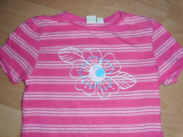 T-Shirt von Bob der Bär, pink geringelt, Gr. 128