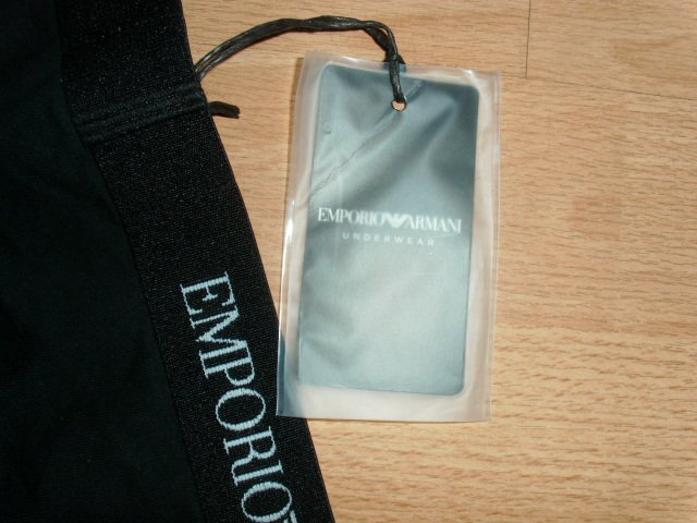 Herrenslip von Emporio Armani, schwarz, Gr. M mit Etikett