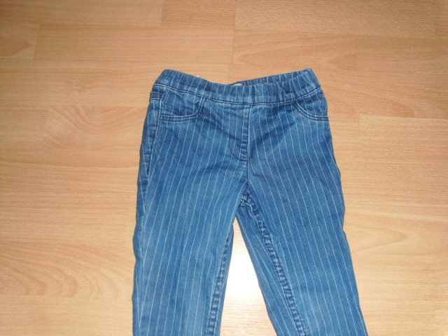 Jeans von Pocopiano, blau mit Streifen, Gr. 92