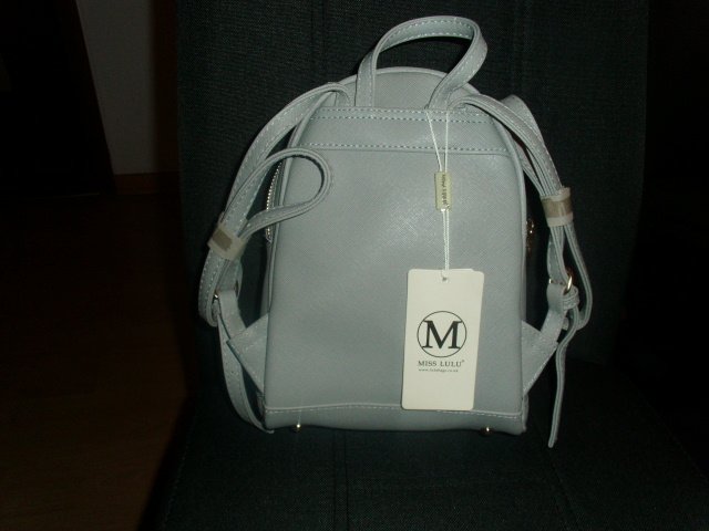 Rucksack von Miss Lulu, hellgrau, Neu mit kleinem Makel