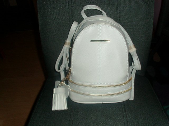 Rucksack von Miss Lulu, hellgrau, Neu mit kleinem Makel