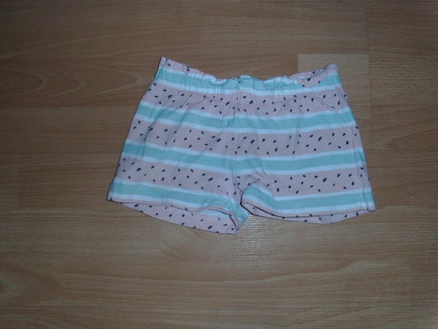 Kurze Hose von Topolino, rosa-grün gestreift, Gr. 98