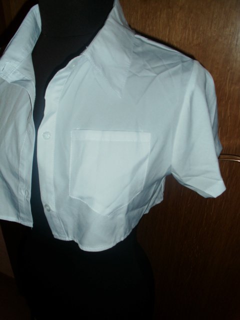 Bolerobluse, weiß, kurzärmlig, Gr. 40