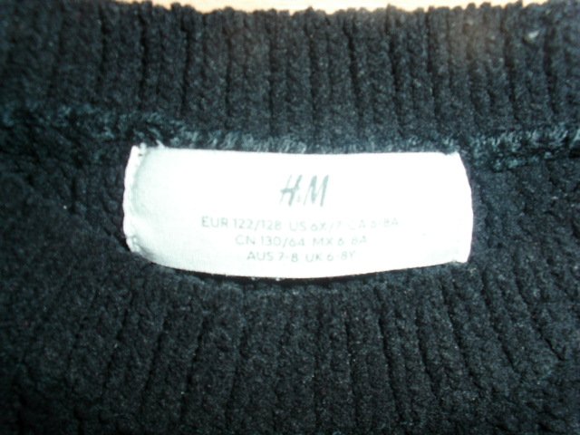 Strickpullover von H&M schwarz, Gr. 122/128