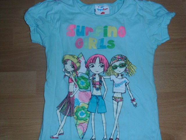 T-Shirt von Topolino, hellblau mit Motiv, Gr. 128