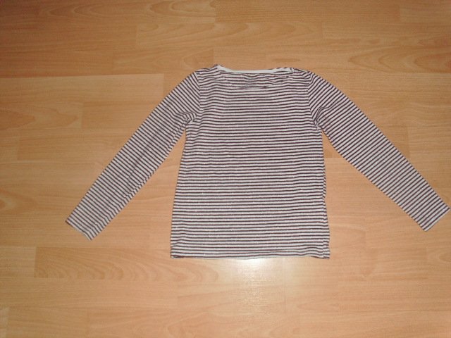 Langarmshirt von H&M, geringelt, Gr. 122/128