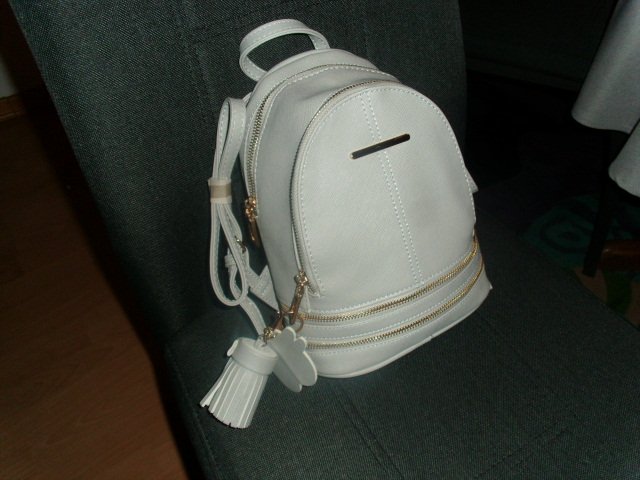 Rucksack von Miss Lulu, hellgrau, Neu mit kleinem Makel