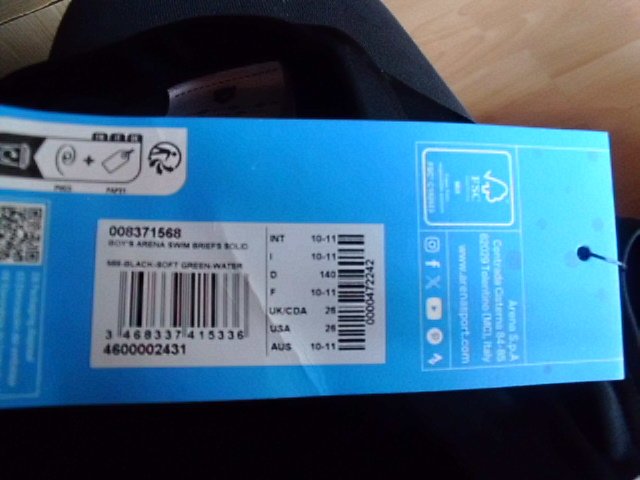 Badehose von Arena, schwarz, Gr. 140 mit Etikett