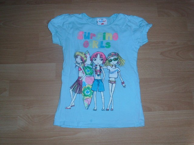 T-Shirt von Topolino, hellblau mit Motiv, Gr. 128