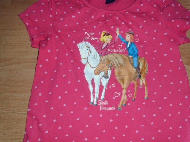 T-Shirt, Bibi & Tina, pink mit Motiv, Gr. 128
