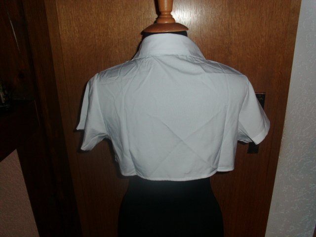 Bolerobluse, weiß, kurzärmlig, Gr. 40