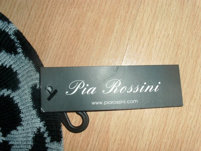 Beret ( Baskenmütze) von Pia Rossini, grau- schwarz, Einheitsgröße mit Etikett