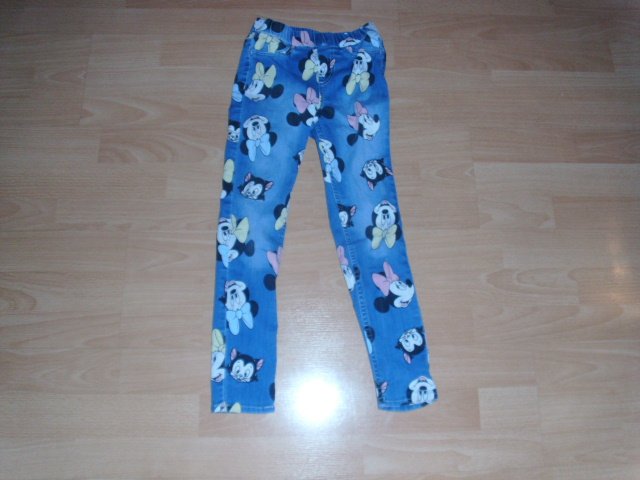 Jeggings von H&M, blau mit Minnie Maus, Gr. 122