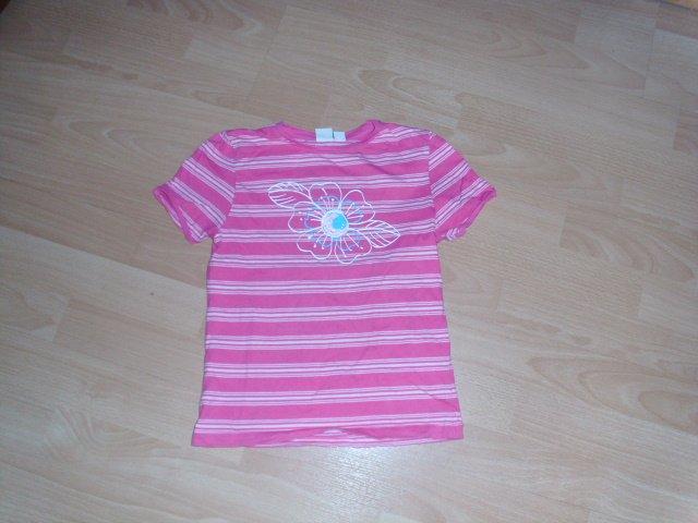 T-Shirt von Bob der Bär, pink geringelt, Gr. 128