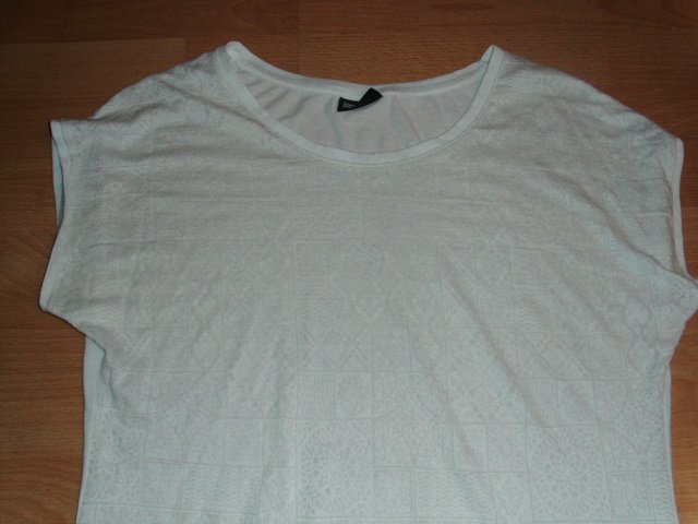 T-Shirt von Janina, wollweiß mit Muster, Gr. 42