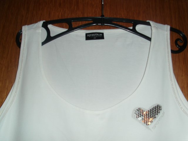 Top von Sportalm Kitzbühel, creme mit Herz, Gr. 42
